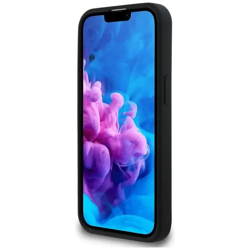 Guess Silicone Script Metal Logo MagSafe iPhone 16e Case - Black - Cell phone cases and covers<<<HurtelXML