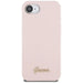 Guess Silicone Script Metal Logo MagSafe iPhone 16e Case - Pink - Cell phone cases and covers<<<HurtelXML