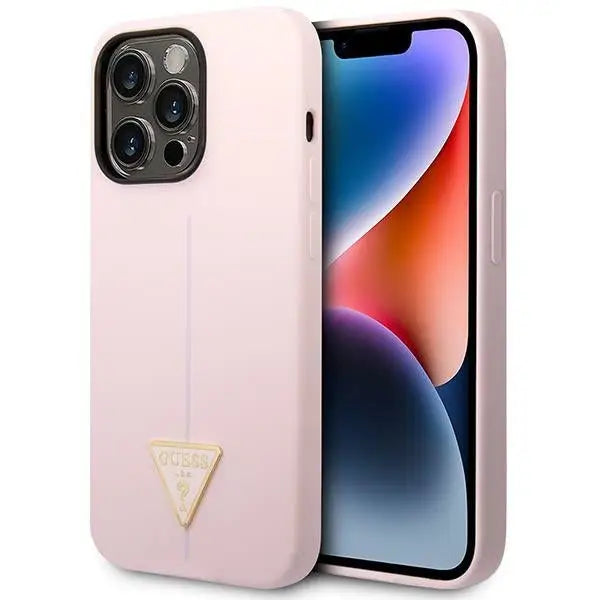 Guess Silicone Triangle iPhone 14 Pro 6.1’’ Case - Purple - Cell phone cases and covers<<<HurtelXML