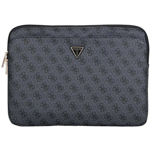 Guess Sleeve 4G Zipper Pocket Triangle Logo 14’’ Laptop Bag - Black - Laptop bags<<<HurtelXML