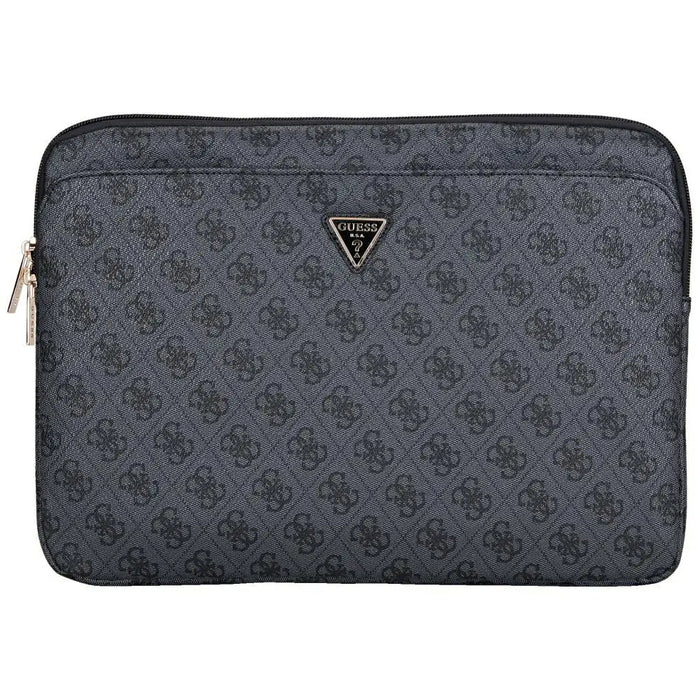 Guess Sleeve 4G Zipper Pocket Triangle Logo 14’’ Laptop Bag - Black - Laptop bags<<<HurtelXML