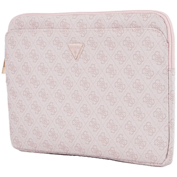Guess Sleeve 4G Zipper Pocket Triangle Logo 14’’ Laptop Bag - Pink - Laptop bags<<<HurtelXML