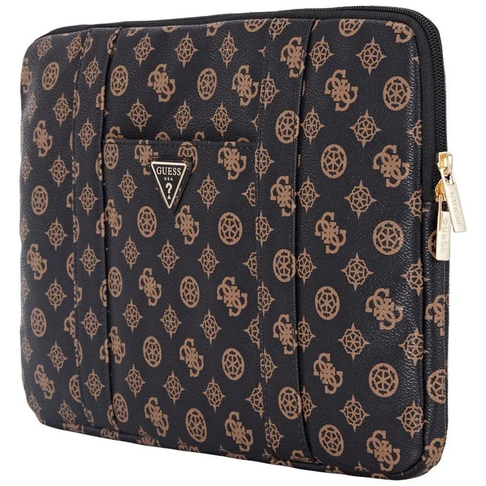 Guess Sleeve Peony Pocket Triangle 14’’ Laptop Bag - Black - Laptop bags<<<HurtelXML