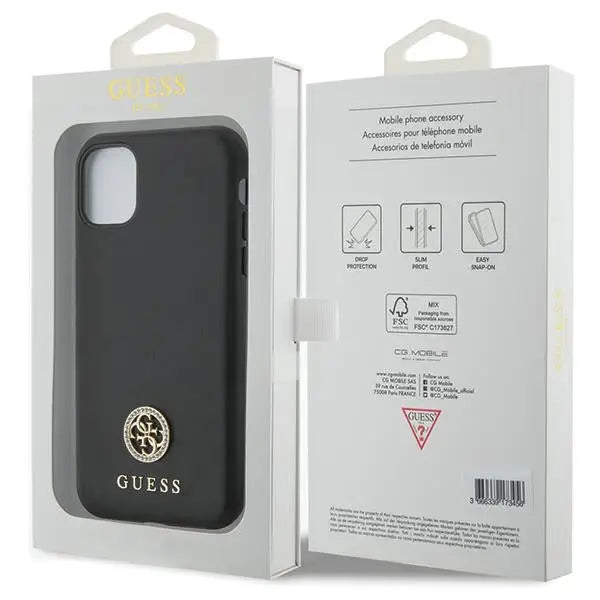 Guess Strass Metal Logo iPhone 11 / Xr 6.1’’ Case - Black - Cell phone cases and covers<<<HurtelXML