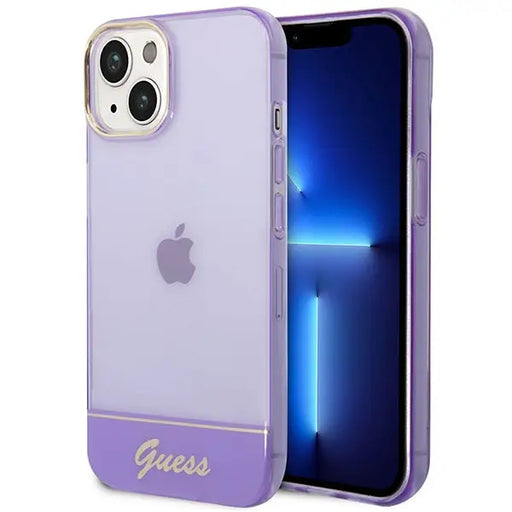 Guess Translucent iPhone 14 6.1’’ Case - Purple - Cell phone cases and covers<<<HurtelXML