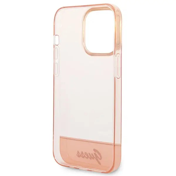 Guess Translucent iPhone 14 Pro Max 6.7’’ Case - Pink - Cell phone cases and covers<<<HurtelXML
