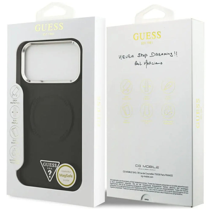 Guess Triangle Logo MagSafe case for iPhone 17 Pro - black - Cell phone cases and covers<<<HurtelXML