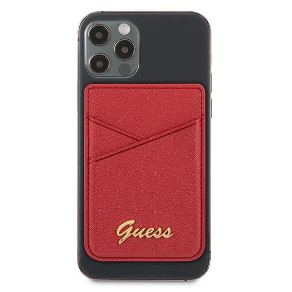 Guess Wallet Card Slot GUWMSSASLRE MagSafe Saffiano red/red - Cell phone cases and covers<<<HurtelXML