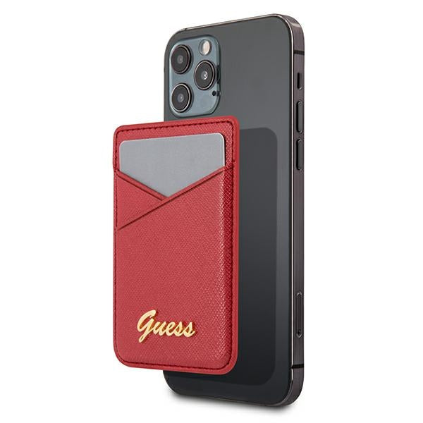 Guess Wallet Card Slot GUWMSSASLRE MagSafe Saffiano red/red - Cell phone cases and covers<<<HurtelXML
