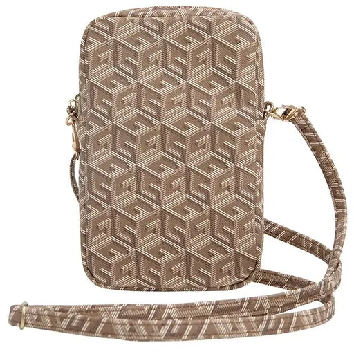 Guess Zip GCube Bottom Stripe phone bag - brown - Others<<<HurtelXML