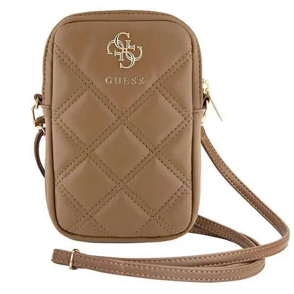 Guess Zip Quilted 4G bag - brown - Laptop bags<<<HurtelXML