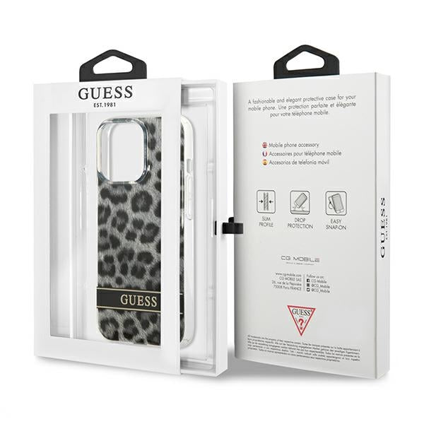 Guess GUHCP13LHSLEOK iPhone 13 Pro / 13 6.1&quot; grey/grey hardcase Leopard
