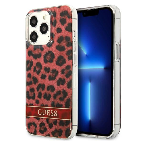 Guess GUHCP13LHSLEOR iPhone 13 Pro / 13 6.1&quot; red/red hardcase Leopard