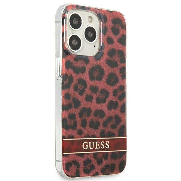 Guess GUHCP13LHSLEOR iPhone 13 Pro / 13 6.1&quot; red/red hardcase Leopard