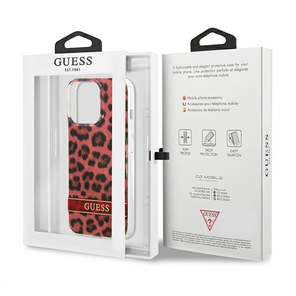 Guess GUHCP13LHSLEOR iPhone 13 Pro / 13 6.1&quot; red/red hardcase Leopard
