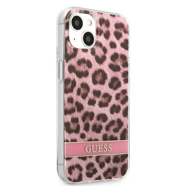 Guess GUHCP13SHSLEOP iPhone 13 mini 5.4&quot; pink/pink hardcase Leopard