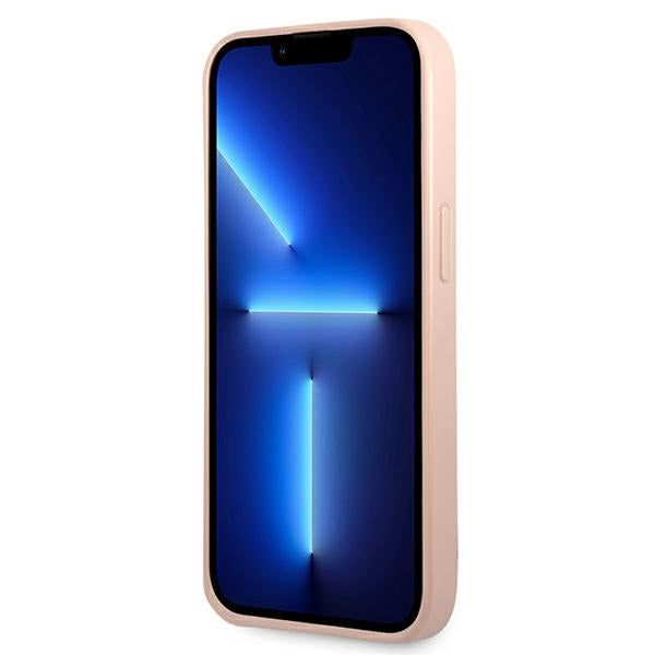 Guess GUHCP13SPSATLP iPhone 13 mini 5.4&quot; pink/pink hardcase SaffianoTriangle Logo