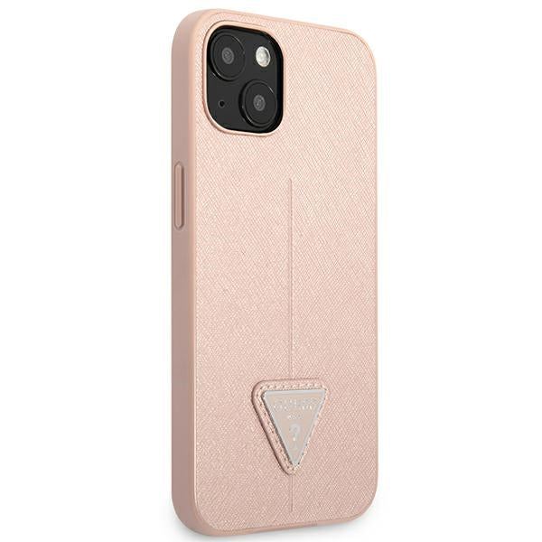 Guess GUHCP13SPSATLP iPhone 13 mini 5.4" pink/pink hardcase SaffianoTriangle Logo