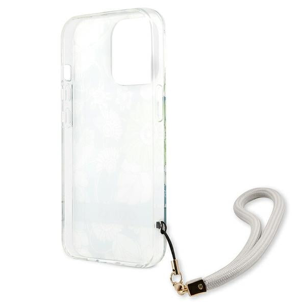 Guess GUHCP13XHFLSN iPhone 13 Pro Max 6.7" green/green hardcase Flower Strap