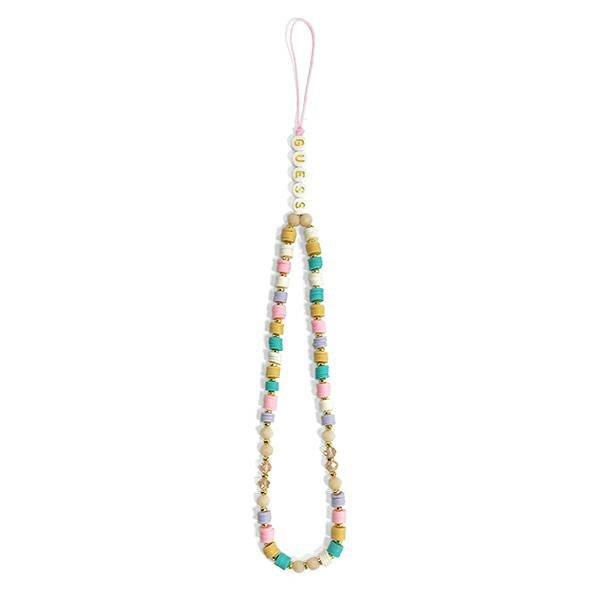 Guess pendant GUSTFLWP Phone Strap pink/pink Heishi Beads