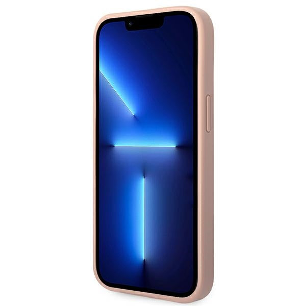 Guess Saffiano Strap Case for iPhone 14 Plus - Pink