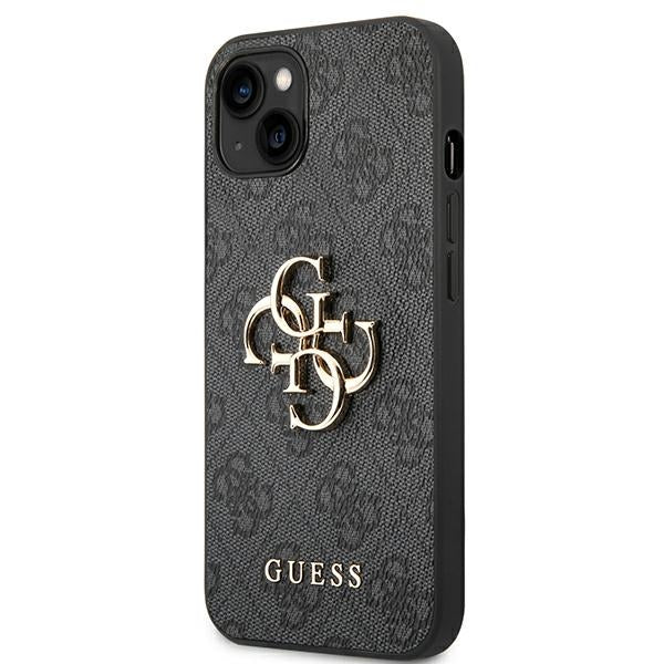 Guess 4G Big Metal Logo iPhone 14 Case - Gray