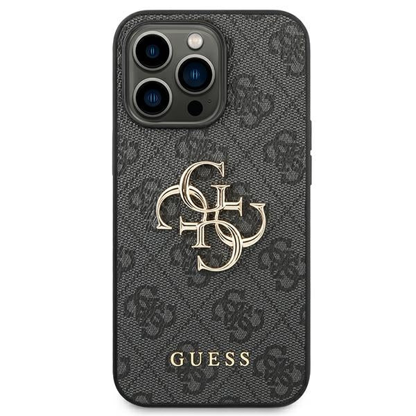 Guess 4G Big Metal Logo Case for iPhone 14 Pro Max - Gray
