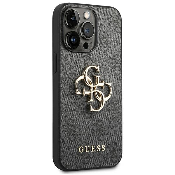 Guess 4G Big Metal Logo Case for iPhone 14 Pro Max - Gray