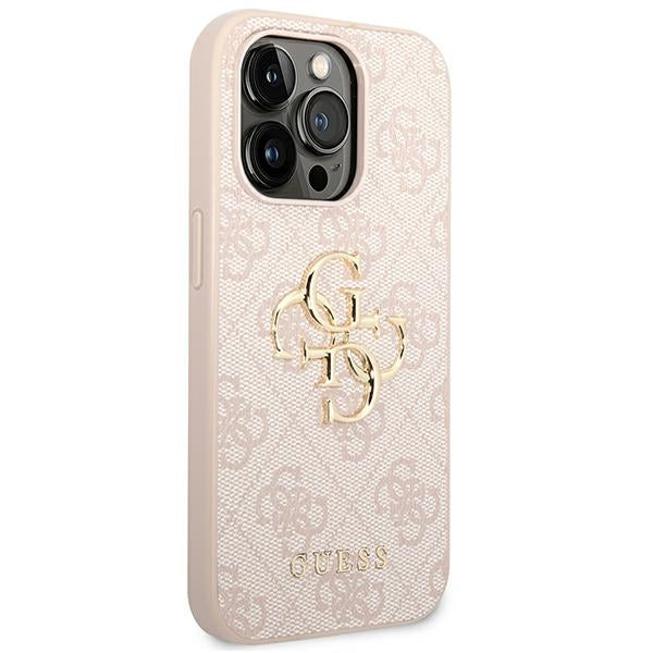Guess GUHCP14L4GMGPI iPhone 14 Pro 6.1" pink/pink hardcase 4G Big Metal Logo
