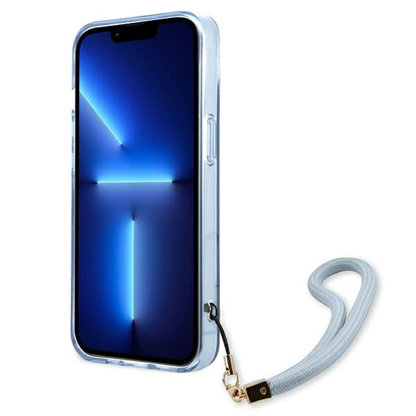Guess GUHCP13MHTSGSB iPhone 13 6.1 "blue / blue hardcase Translucent Stap