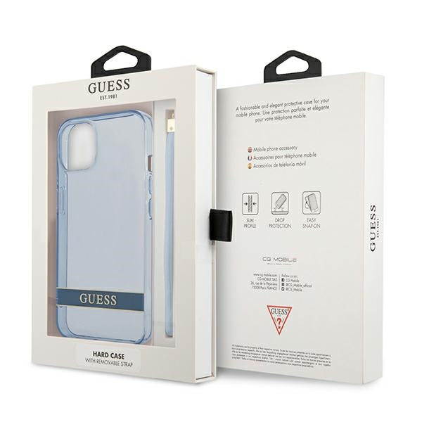 Guess GUHCP13MHTSGSB iPhone 13 6.1 &quot;blue / blue hardcase Translucent Stap