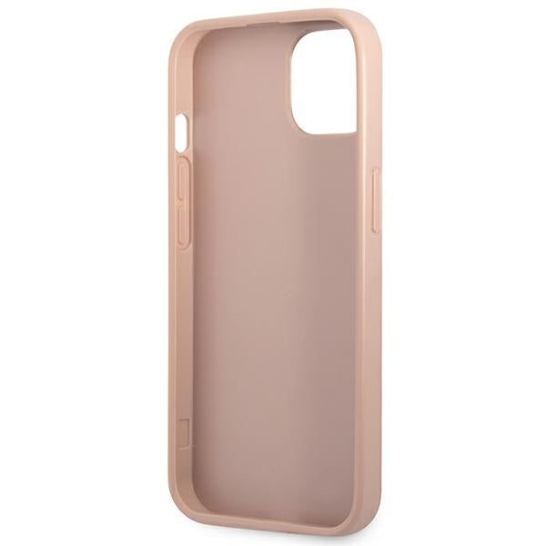 Guess GUHCP13MPSATPP iPhone 13 6.1 "pink / pink hardcase SaffianoTriangle Logo Cardslot