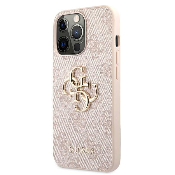 Guess GUHCP13X4GMGPI iPhone 13 Pro Max 6.7" pink/pink hardcase 4G Big Metal Logo