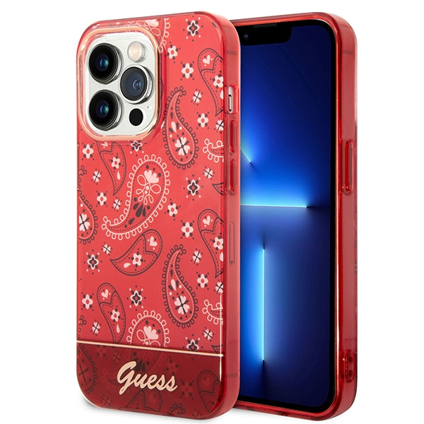 Guess GUHCP14LHGBNHR iPhone 14 Pro 6.1" red/red hardcase Bandana Paisley