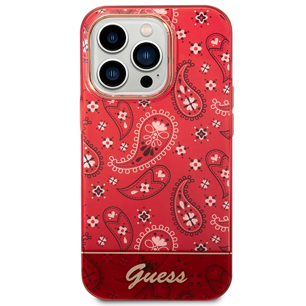 Guess GUHCP14LHGBNHR iPhone 14 Pro 6.1" red/red hardcase Bandana Paisley
