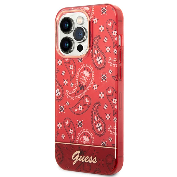 Guess GUHCP14LHGBNHR iPhone 14 Pro 6.1" red/red hardcase Bandana Paisley