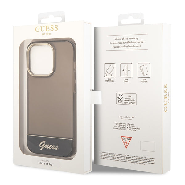 Guess GUHCP14LHGCOK iPhone 14 Pro 6.1 &quot;black / black hardcase Translucent