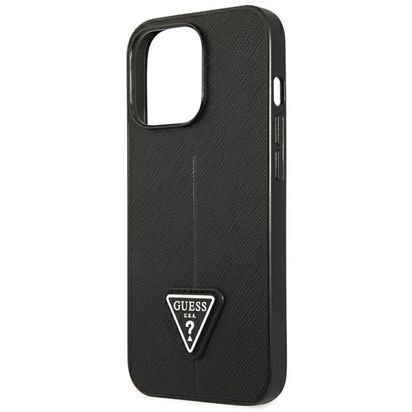 Guess GUHCP14LPSATLK iPhone 14 Pro 6.1&quot; black/black hardcase SaffianoTriangle Logo