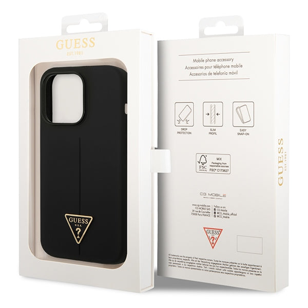 Guess GUHCP14LSLTGK iPhone 14 Pro 6.1" black/black hardcase Silicone Triangle