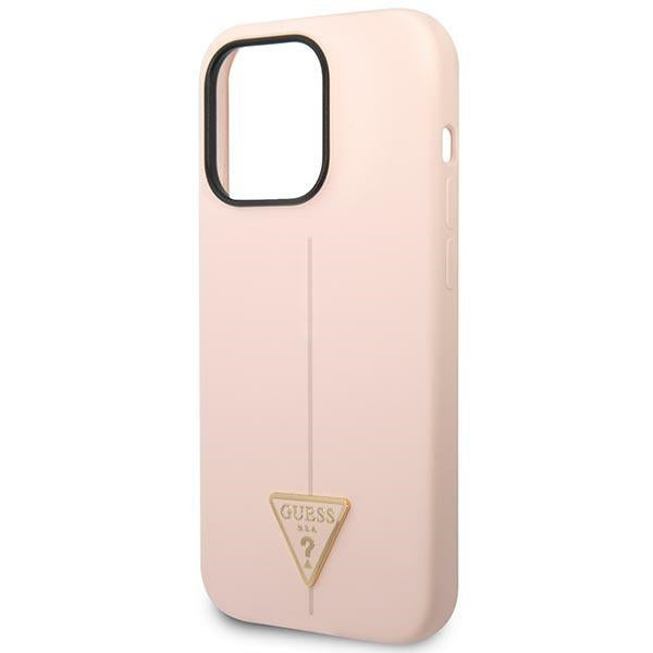 Guess GUHCP14LSLTGP iPhone 14 Pro 6.1" pink/pink hardcase Silicone Triangle