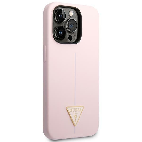 Guess Silicone Triangle iPhone 14 Pro 6.1" Case - Purple