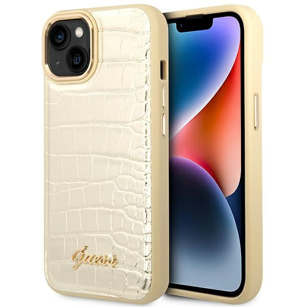 Guess GUHCP14MHGCRHD iPhone 14 Plus 6.7 &quot;gold / gold hardcase Croco Collection