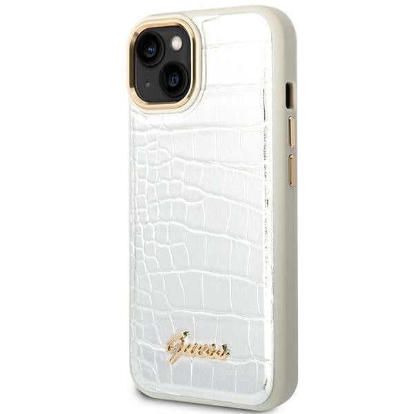 Guess GUHCP14MHGCRHS iPhone 14 Plus 6.7 "silver / silver hardcase Croco Collection