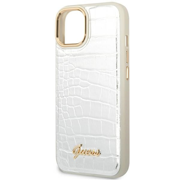 Guess GUHCP14MHGCRHS iPhone 14 Plus 6.7 "silver / silver hardcase Croco Collection