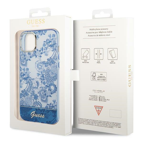 Guess GUHCP14MHGPLHB iPhone 14 Plus 6.7&quot; blue/blue hardcase Porcelain Collection