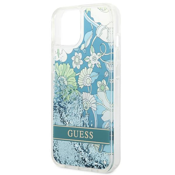 Guess GUHCP14MLFLSN iPhone 14 Plus 6.7 &quot;green / green hardcase Flower Liquid Glitter