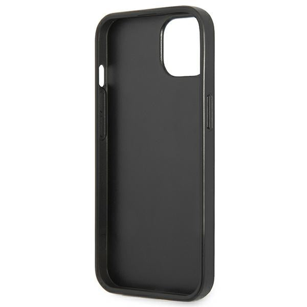Guess GUHCP14MPSATLK iPhone 14 Plus 6,7 "black / black hardcase SaffianoTriangle Logo