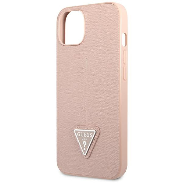 Guess GUHCP14MPSATLP iPhone 14 Plus 6,7 &quot;pink / pink hardcase SaffianoTriangle Logo