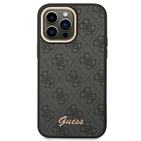 Guess GUHCP14XHG4SHK iPhone 14 Pro Max 6.7 "black / black hard case 4G Vintage Gold Logo