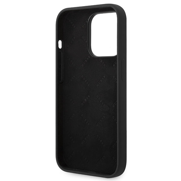 Guess GUHCP14XSLTGK iPhone 14 Pro Max 6.7" black/black hardcase Silicone Triangle
